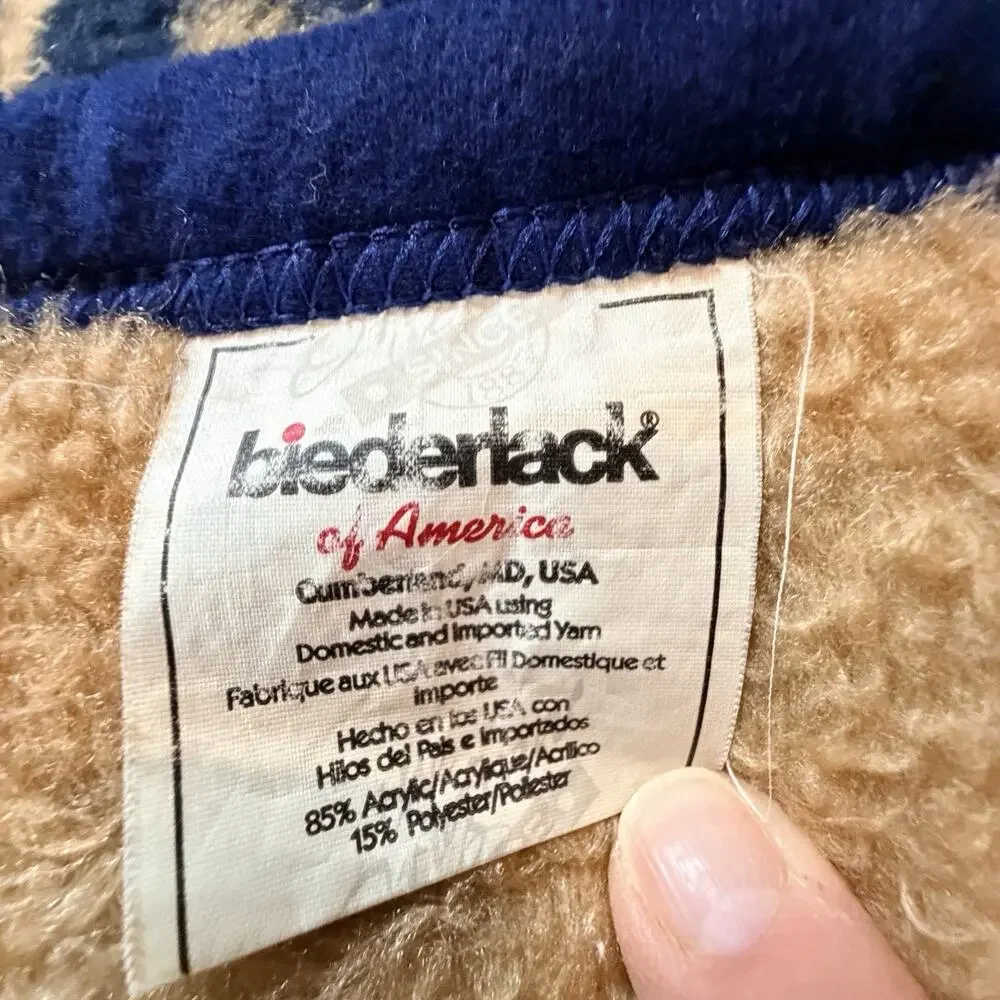 Vtg Biederlack Pittsburgh University Pitt Stadium Blanket Panthers 54x62
